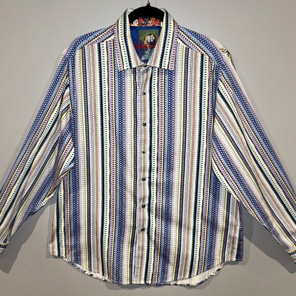 Robert Graham Men's Multicolor Long Sleeve Shirt – Size XL - Picture 1 of 16